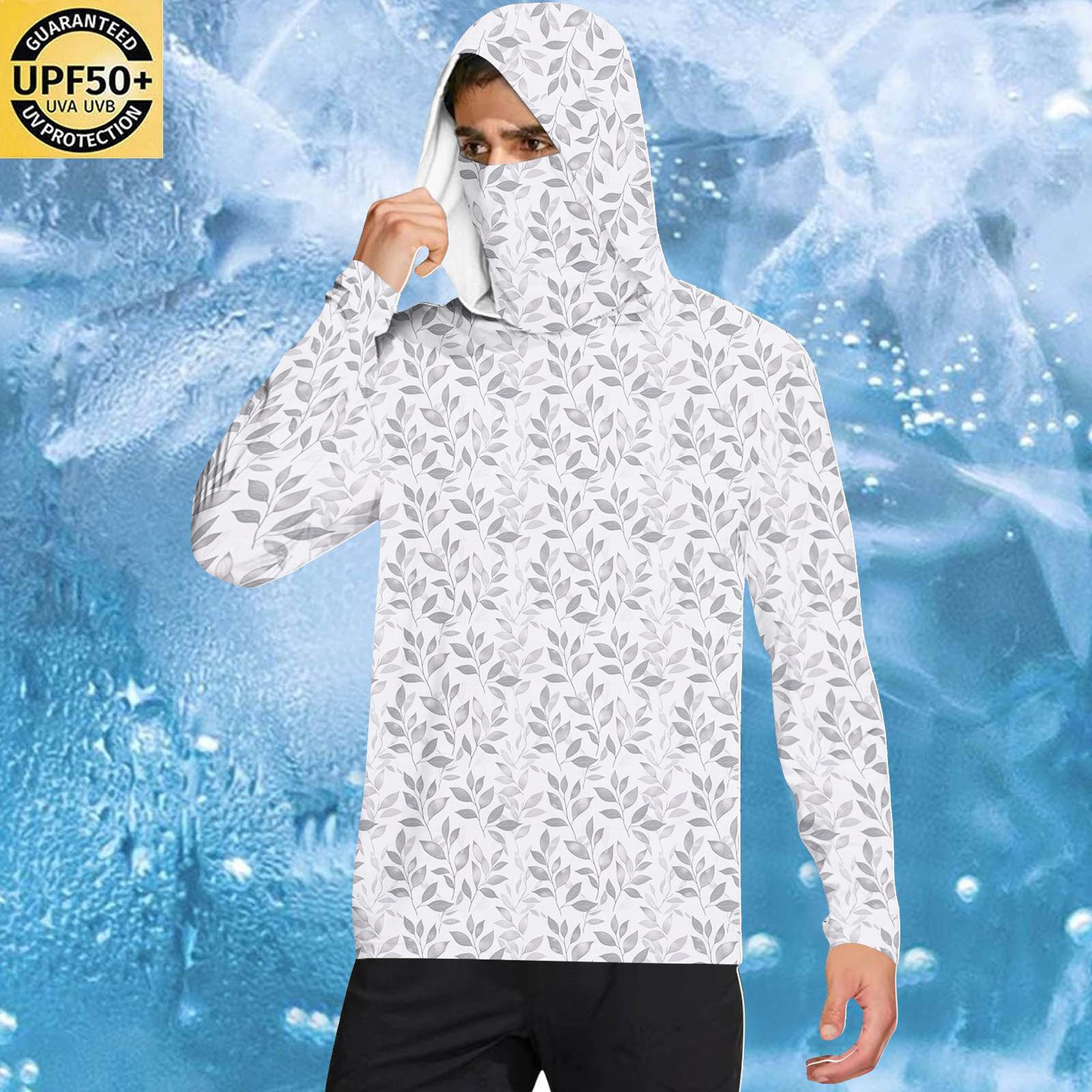 

Men s Casual Hooded Long Sleeve Sunscreen Top XXL хакі