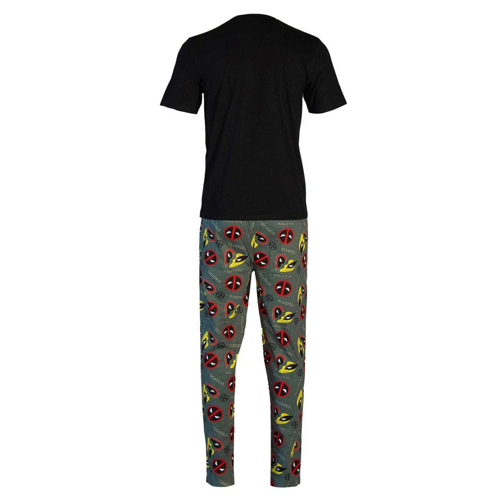 Deadpool & Wolverine Men's Action Pose Cotton Pyjama Set