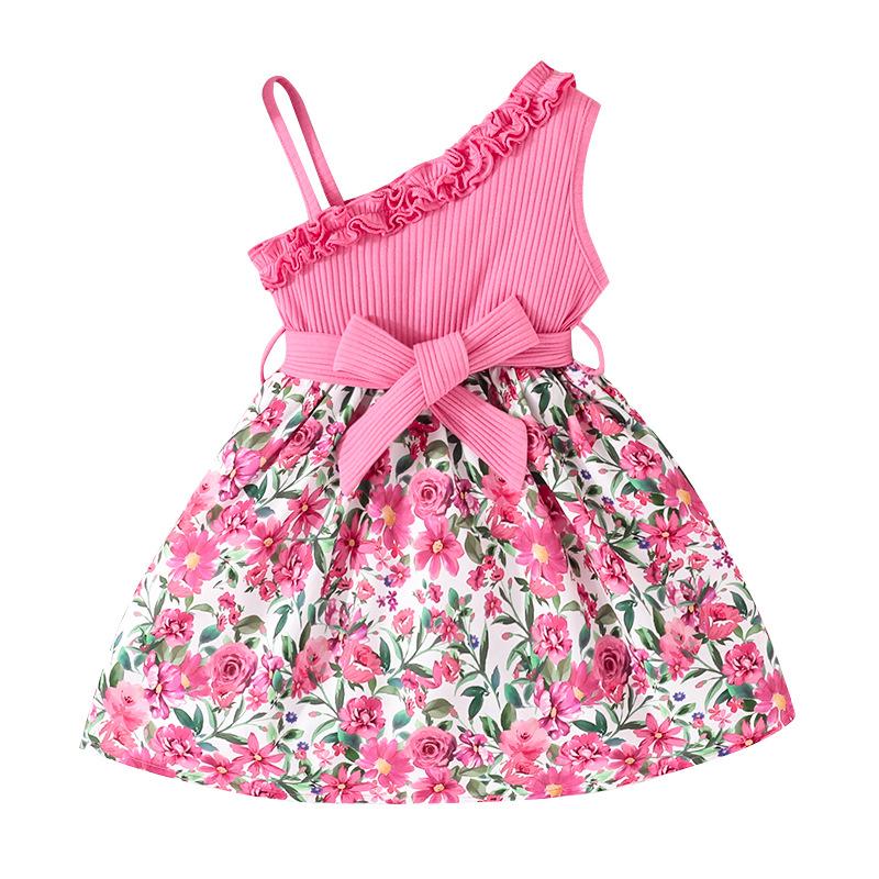 

Модное платье для девочек, летнее повседневное платье без рукавов для детей 120cm