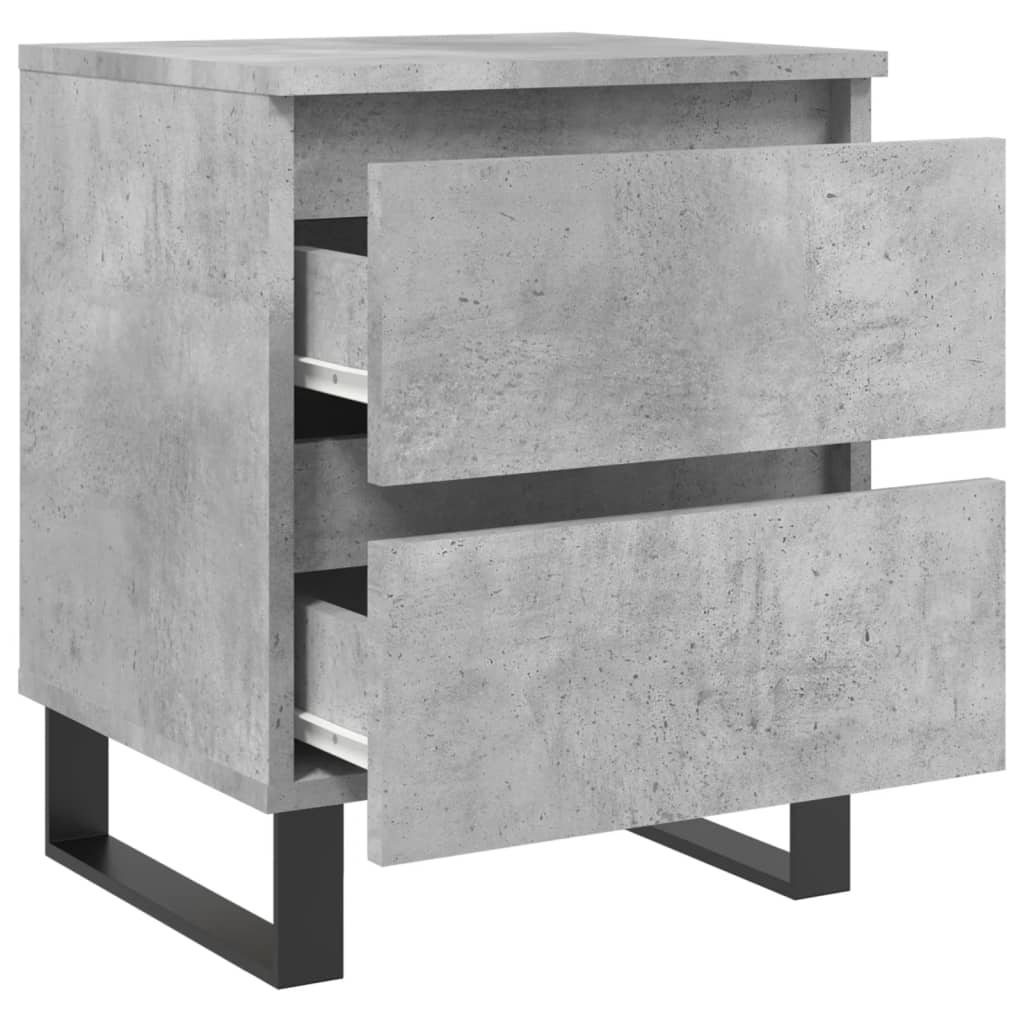 Nightstand Concrete Gray 40 x 35 x 50 cm Particleboard