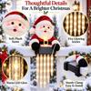 Winterglow Snowman Reindeer Solar Icicle Light Decor For Christmas Holiday Home Yard Scene