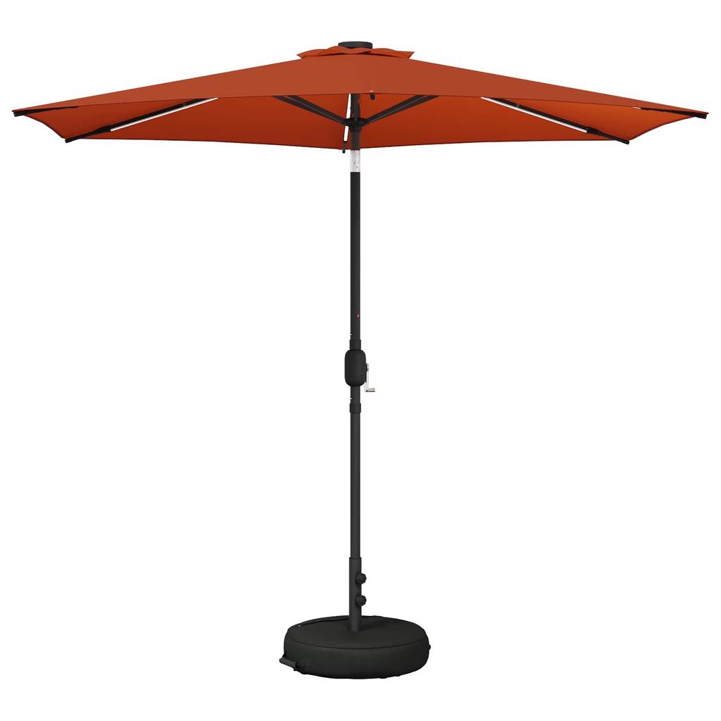 Garden Umbrella with LED Lights and Base 270 X 270 Cm