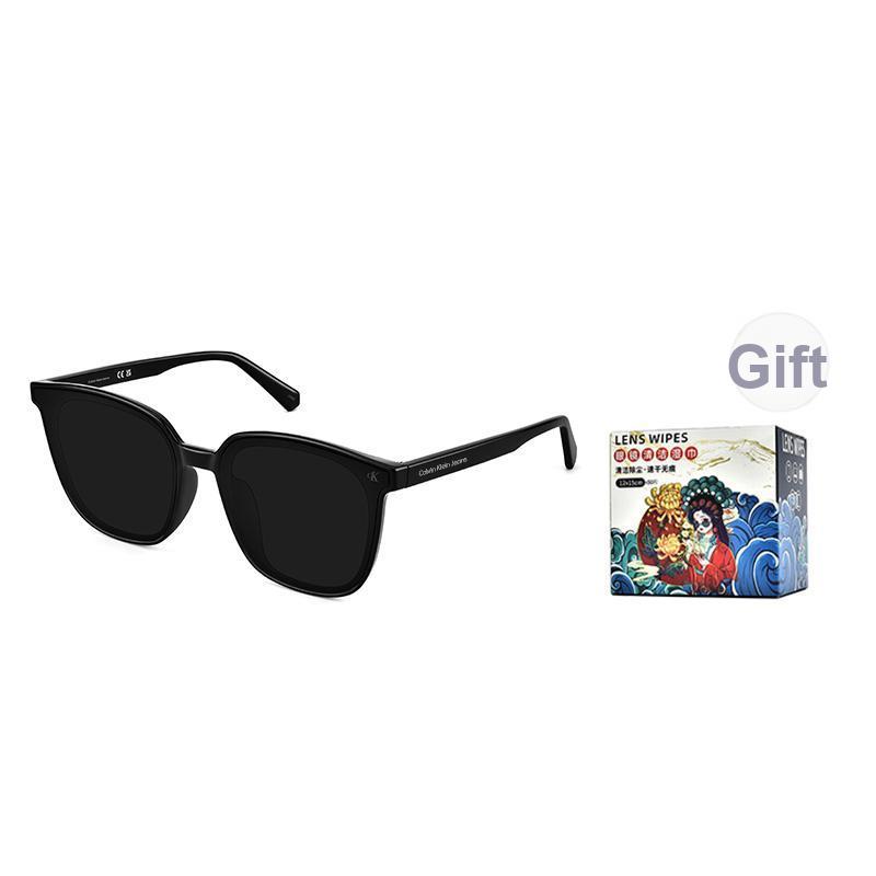 Calvin Klein Square Sunglasses UV Protection Unisex sunglasses Black CKJ23662SLB Without Gift Box