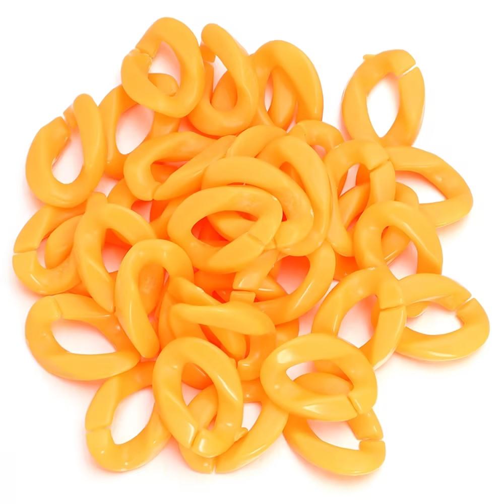 50pcs/lot Acrylic Link Chains Clasps Colorful Open Buckles For Jewelry Connector Clasps DIY Glasses Chains Necklace Accessories