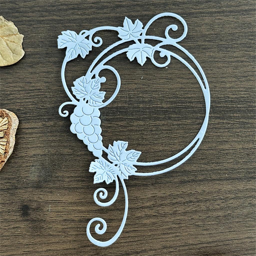Grape Wreath Die Cut For Scrapbooking Card Making Photo Album Decorative Embossing Paper Die Carbon Steel Cutting Dies