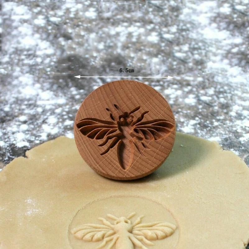 Cookie Cutters and Embossers Flower Cute Interesting Cookie Mold 3D Cookie Mold Cutter Wooden Pastry and Bakery Accessories