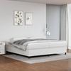 Box Spring Bed Frame White 200 x 200 cm Faux Leather