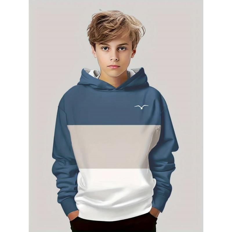 Herbst Classic Kinderkleidung Jungen Hoodies Langarm Streifen 3D Druck Street Locker Komfort Outdoor Jungen Oberteil Kinderkleidung