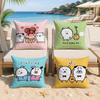 NNagano Bear Funny Cute Cushion Cover Silky Short Plush Invisible Zipper Dustproof Sofa Pillow Case For Home Decor
