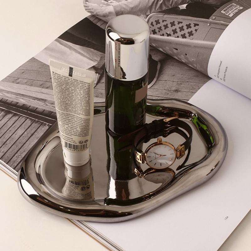 Storage Tray with Polished Round Bottom for Touch Comfortable Does Not Hurt Desk