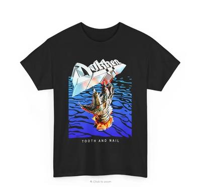 Maglietta Unisex Vintage Rock Band Dokken - Design Album Tooth and Nail