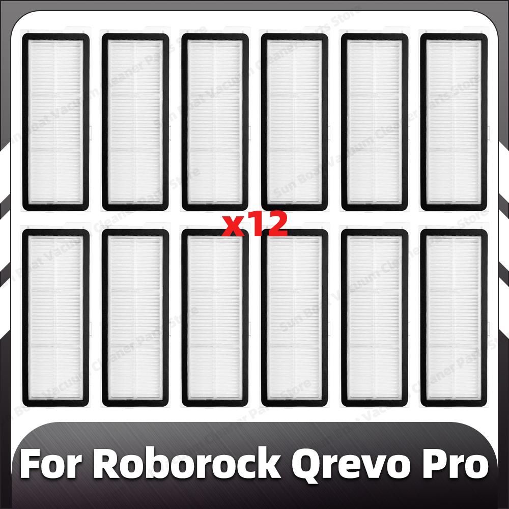 Compatible for Roborock Qrevo Pro Replacement Main Side Brush HEPA Filer Mop Pad Dust Bags Spare Parts Accessories