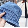 Denim Bucket Hat Women's Harajuku Retro Basin Hat Bucket Hat Trendy Sun Hat
