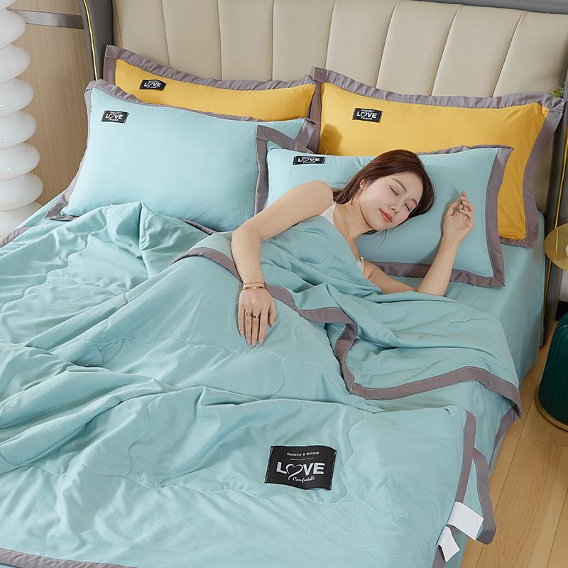 Summer Quilt Bedspread Thin Reversible Throw Blanket Plant Fibers Fabric For Sofa Bed Queen Size Lightweight