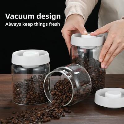 Bocaux hermétiques en verre borosilicaté transparent de haute qualité, différentes tailles, pots de stockage ménagers pour le café, supports étanches en un clic