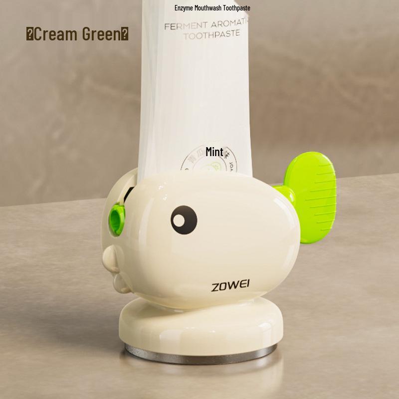 Whale Bathroom Toothpaste Dispenser: Punch-Free Wall Suction Cup for Efficient Toothpaste Storage & Waste Prevention