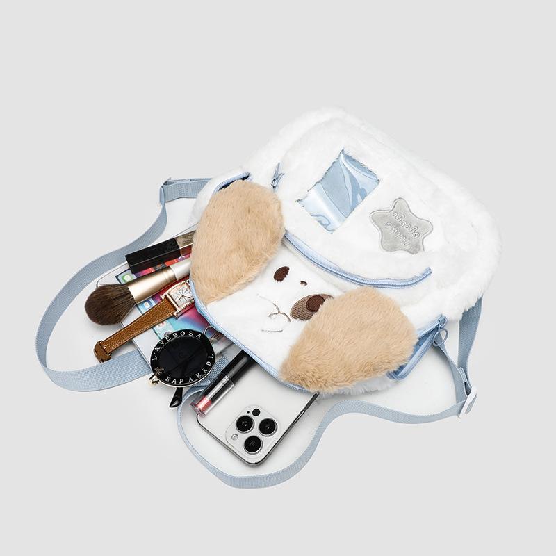 Puppy Dog Plush Backpack Cute Children Go Out Small Backpack Cartoon Mini Schoolbag Pain Bag Autumn And Winter Bag