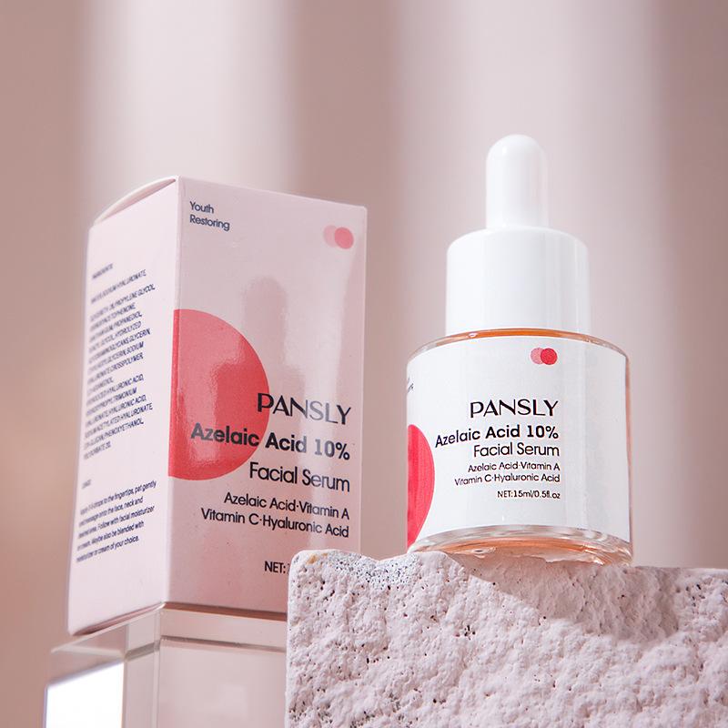PANSLY Azelaic Acid 10% Face Serum Acne Prone Skin Redness Control Blemish Remover Pore Minimizer Blackhead Clearing