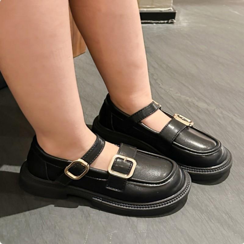 21-35 Summer Autumn New Girls' Leather Shoes Fashion Baby Princess Shoes Soft Bottom Trendy Casual Solid Color Single Shoes