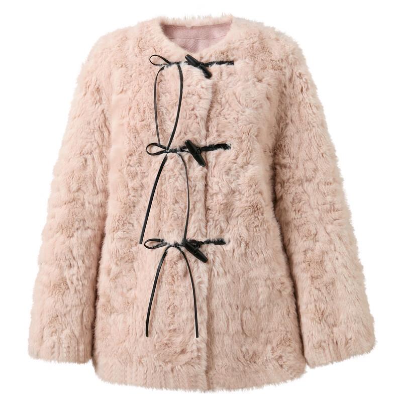 Sancai Women's 2025 Winter Faux Fur Toggle Coat