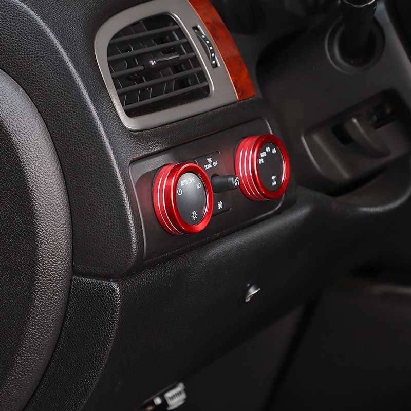 Aluminum Alloy  Central Control Knob Decorative Ring Cover For Chevy Silverado/Tahoe For Suburban/ Avalanche/GMC-YUKON 2007-2013