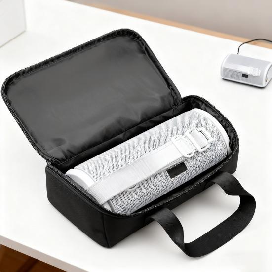 Speaker Storage Bag Water-Resistant Wear-Resistant Dirt-Resistant Bluetooth-compatible Speaker Case Zipper Closure Travel Organizer