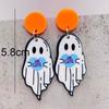 Novelty Halloween Earrings Cartoon Spook Dangle Earrings Cute Spook Dangle Earring for Christmas Jewellery Spooky Gift
