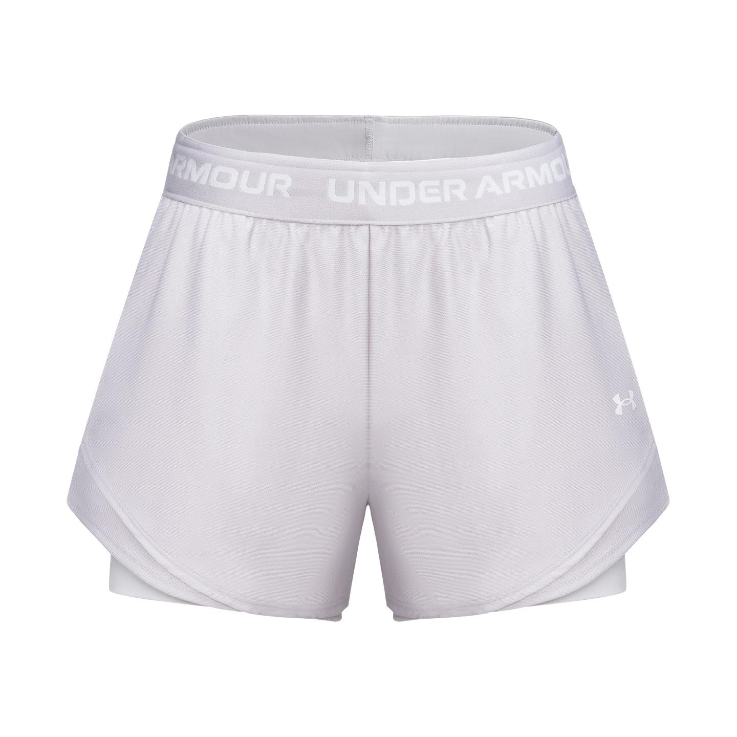 Under Armour Tech Play Up 2 In 1 Hyrox Training Running Fitness Soft Comfortable Loose Breathable Sports Shorts Women shorts 6011111-009 XL