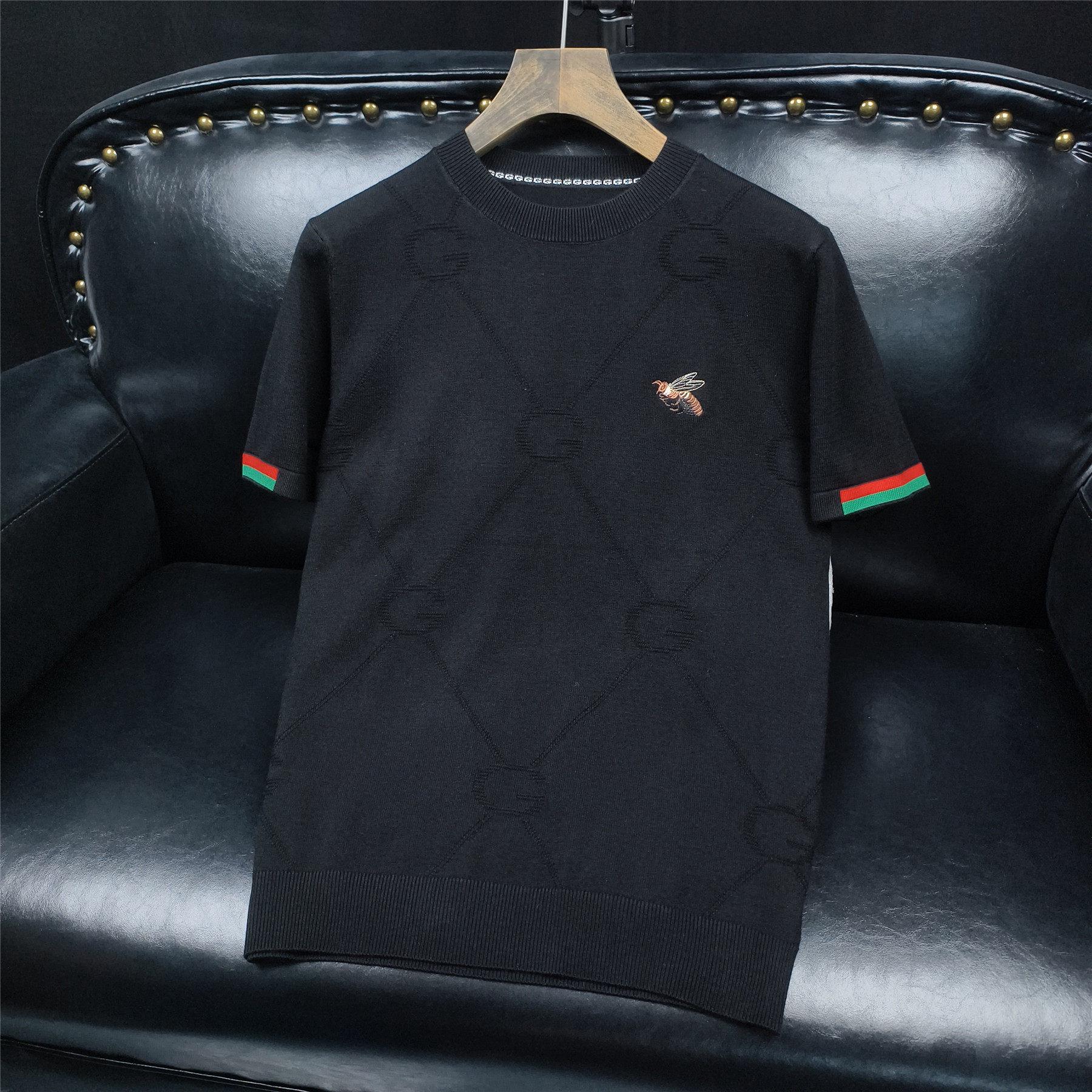 2025 AutumnWinter Men s Korean Slim Fit Knit Top Casual Half Sleeve Round Neck XXL чёрный 4730₽