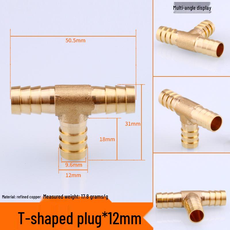 Miedziana Pagoda Trójnik Typu Y Dysza do Rury Gazu Ziemnego, Zielona Głowica, Dostępna w Rozmiarach 6/8/10/12.