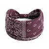 Cashew Flower Hairband Paisley Pattern Wide Headband Sports Yoga Sweat-absorbing Elastic Cotton Headscarf Headwear for Women