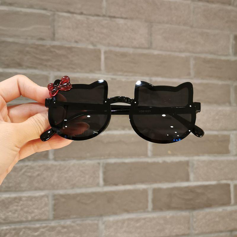 Kids sunglasses little girls cute cartoon crystal cat sunglasses girls baby UV protection sunglasses