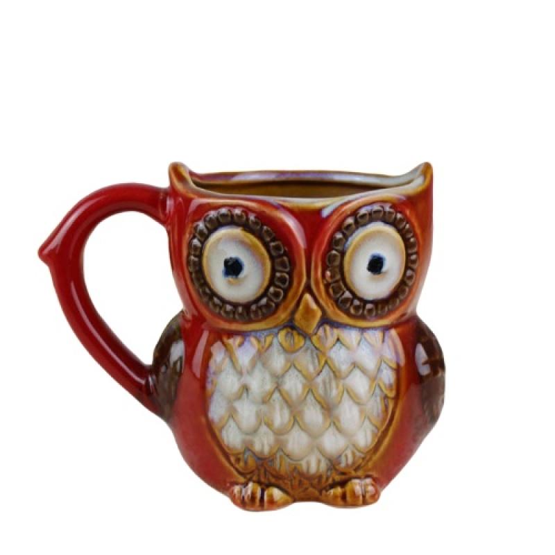 Hi Ceramic Owl Water Cup Mug Beer Cup Home Decoration