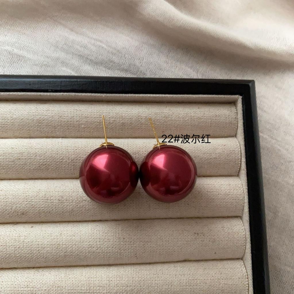 Simple And Sweet Atmosphere Pearl Multi-Color Stud Earrings, Advanced Not Monotonous And Versatile, Simple And Generous Light Luxury Earrings