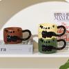 Ceramic Mug Mug Office Stacked Water Cup Household Coffee Cup Cute Cat Couple Cup Souvenir Gift Women