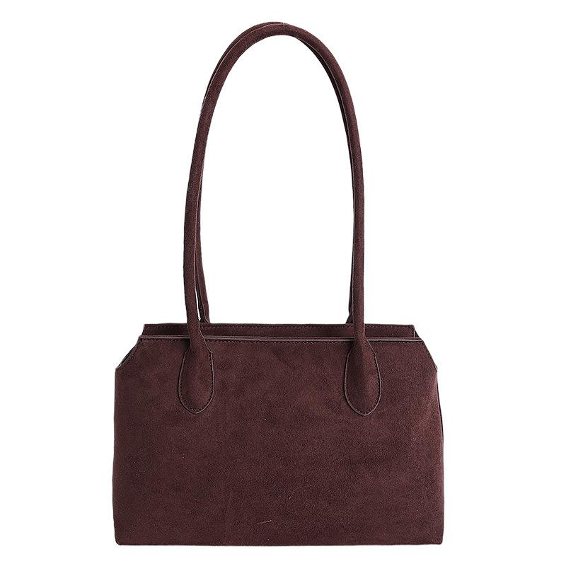 

Autumn and winter suede handbag women s 2025 new casual versatile shoulder bag large-capacity commuter tote bag