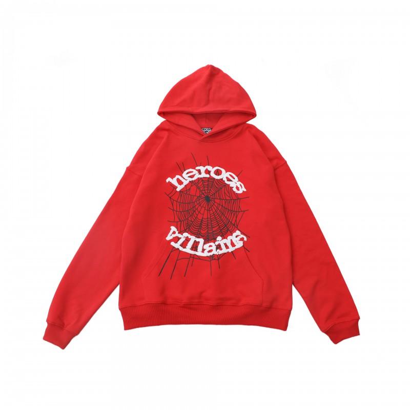 Sp5der Mikina Oversized Bavlněný Pulovr S Pěnovým Potiskem Písmen Unisex Streetwear Mikina Pro Teenagery Dospělé