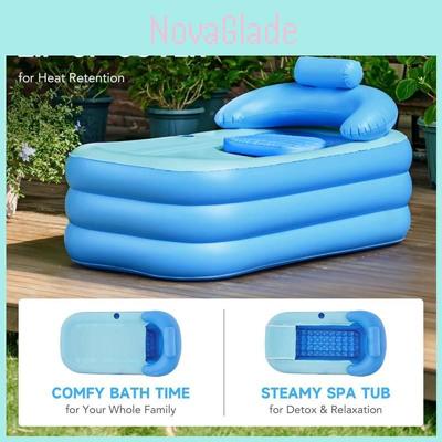 Inflatable Bathtub For Adults Foldable Pvc Bubble Bath Tub For Home Use
