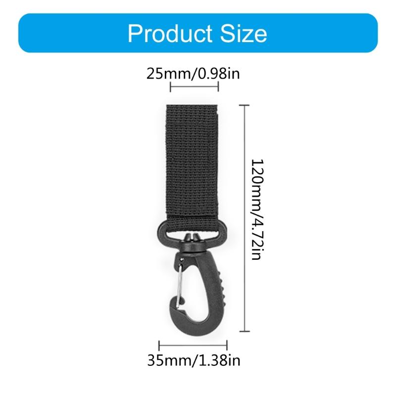 4Pcs Tactically Hanging Buckles Nylon Webbing Buckles Strap Clip Carabiner Belt Clip Outdoor Buckles Strap Easy to Use
