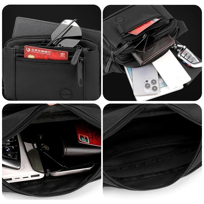 New Fashion Men's Waist Bag Waterproof Nylon Chest Pack for Cycling Outdoor Travel Casual Sports Sling Shoulder Bag