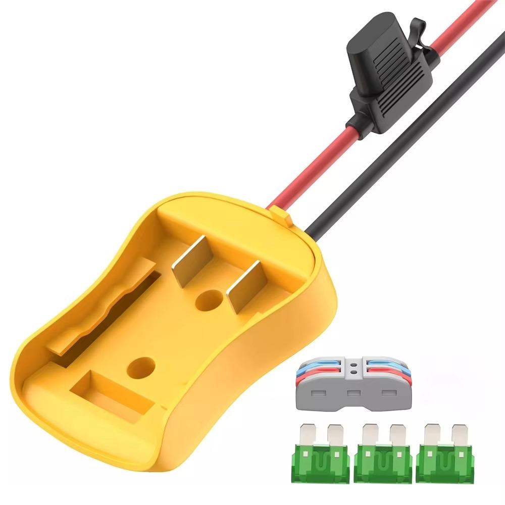 

Стабильный адаптер зарядного устройства Мини адаптер Power Wheels Легко установить Батарейный штекер Сделай сам жёлтый