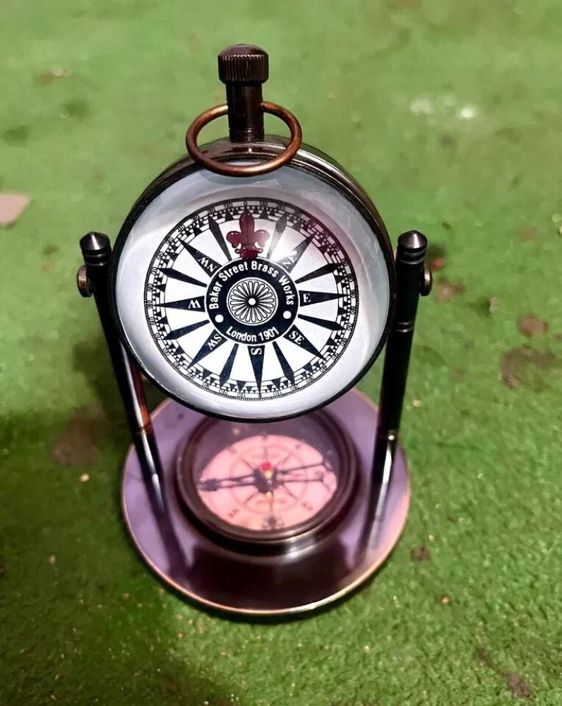 Orologio Scrivania Vintage da Tavolo Antico da Tavolo Ottone Decorativo Regalo