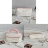 Florale Nylon-Kosmetiktasche mit Reißverschluss für den täglichen Gebrauch und Reisekomfort