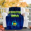 Geometry Dash Flannel Blanket Soft All-Season Throw, Design for Camping, Car Travel, Hiking Sofa, Bed, Office Perfect Gift for Parties