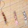 Cat Furry Toy Wands Toy with Furry LeopardPrint Lovely Teasers for Kitten or Cats Plaything Gift for Indoor Cat