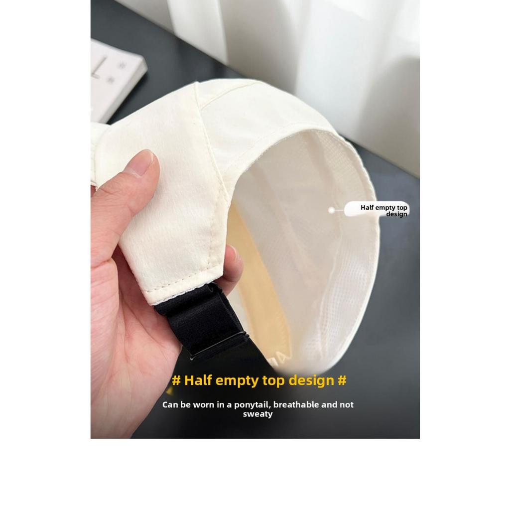 Sombrero de Sol Transpirable para Mujer con Ala Ancha, Visera Abierta para Coletas [3 Colores Disponibles]