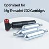 CO2 Inflator with Cartridge Storage Canister Quick Easy Safe for Presta Schrader Bicycle Tire Pump for Road and Mountain Bikes