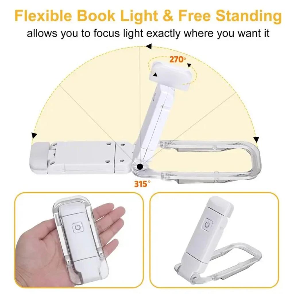 New LED Clip-on Book Light Night Lights Charging  Table Lamp Eye Care USB Children's Reading Light Brightness Adjustable Indoor