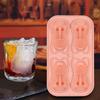 Silicone Chilled Cube Tray DIY Funny 3D Pet Shaped for Lemonade Coffee Drink Blue