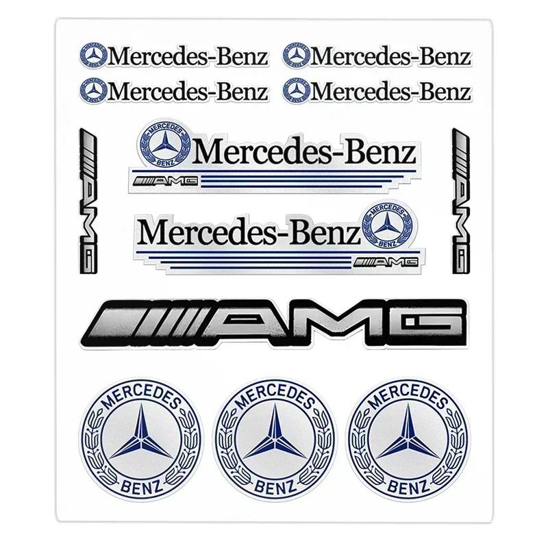 

New C200 E200 For Mercedes Benz 1set Car Badge Sticker Car Decoration Decal For Mercedes Benz W204 W124 W201 W202 W212 W220 W20
